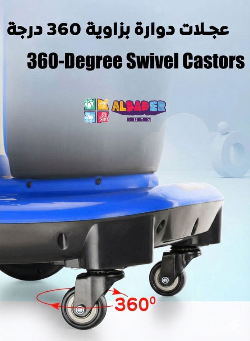 ALBADER Kids Scooter With 4 Wheels, Electric scooter For Kids With Comfortable Seat & Safety Belt, scooter For Children Remote Control, 360° Degree Rotating, Ride Toys With Lights & Music - Image 5